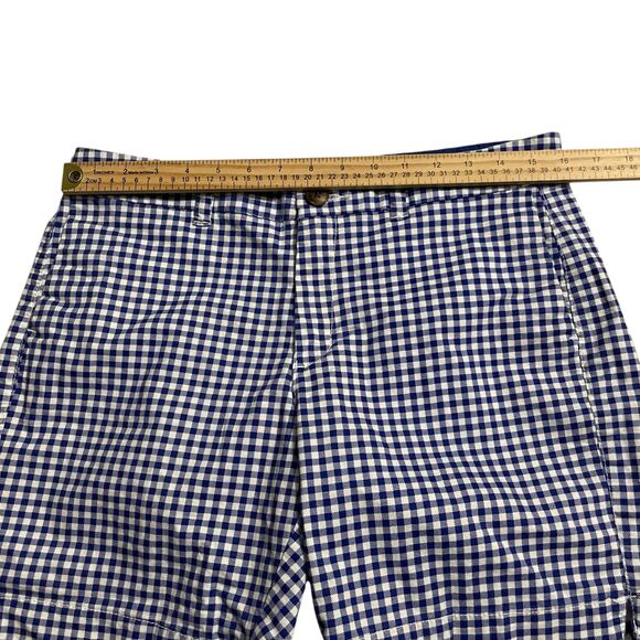 Old Navy Shorts Womens Size 8 Everyday Short Blue Gingham Plaid Mid Rise Zip Fly - Picture 7 of 10